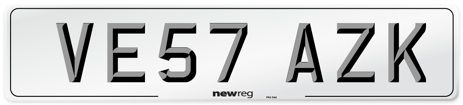 VE57 AZK Number Plate from New Reg